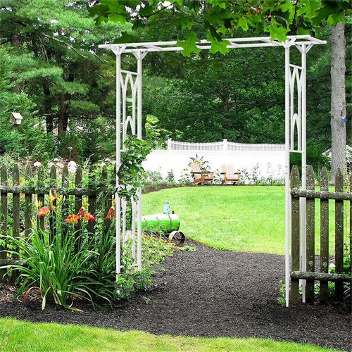 Metal Garden Heavy-Duty Arch Arbor Trellis Archway for wedding Climbing Plants - Picture 8 of 14