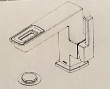 Brizo Vettis 65086LF-BL-ECO Matte Black Open Flow Spout Bathroom Faucet IMPS