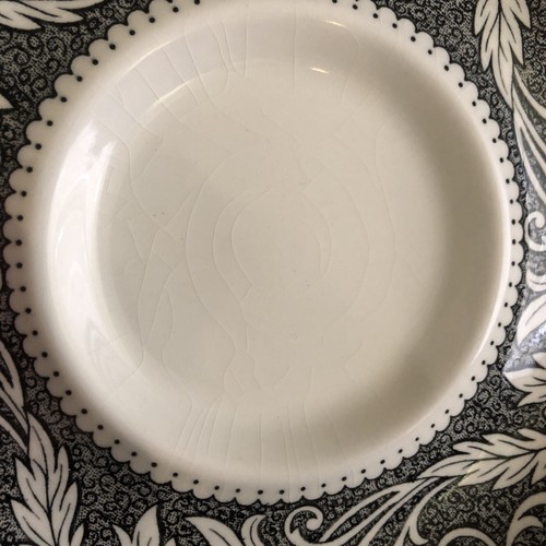 8 Vintage J.G. Meakin English Ironstone Sterling Renaissance schwarz 6" Untertasse Teller - Bild 8 von 19