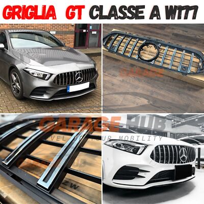 PANAMERICAN GRILL für MERCEDES A-KLASSE W177 2018/2023 VORNE SILBER AMG