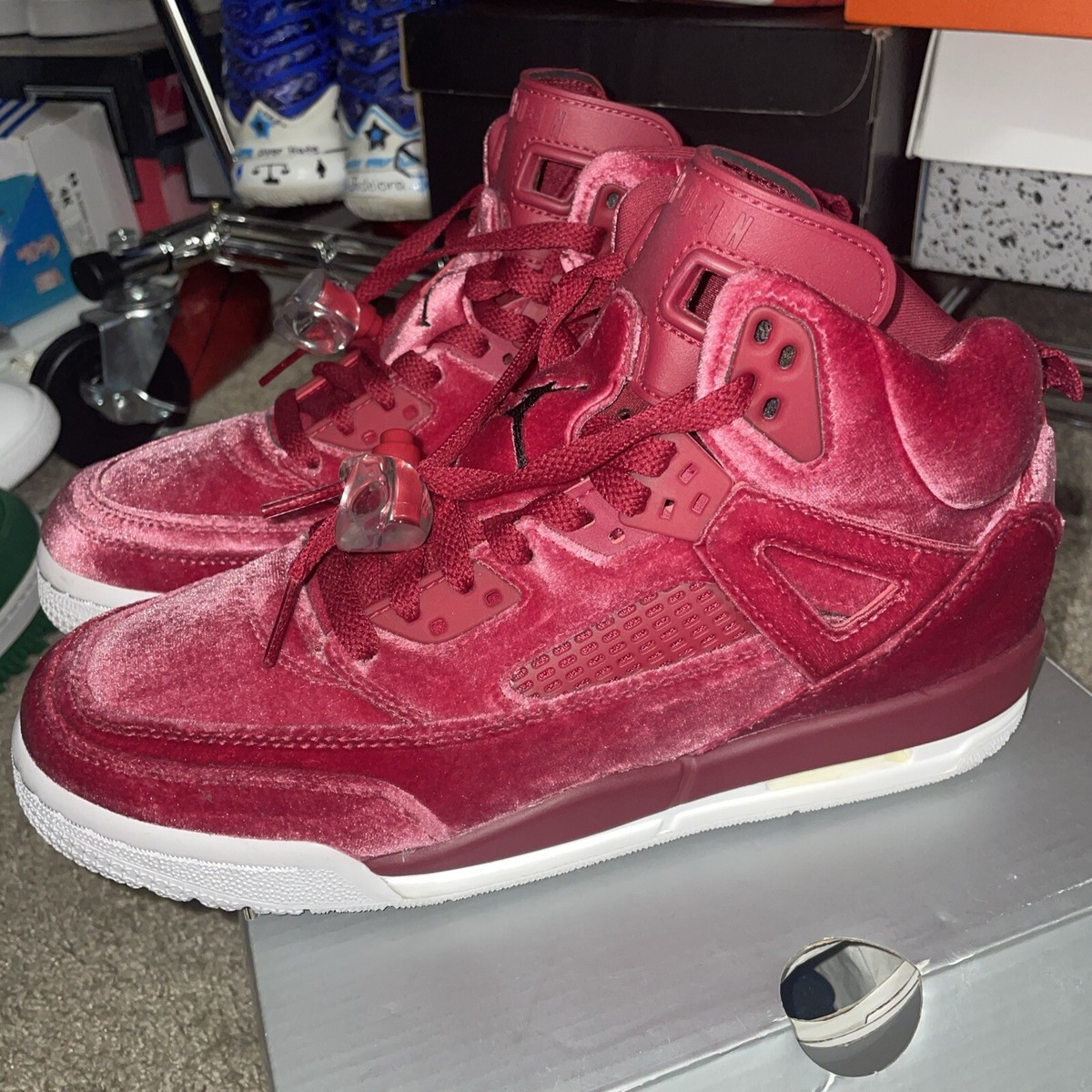 Nike Air Jordan Spizike Noble Red Velvet GS Size 7Y Women Preloved  Box