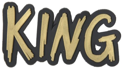 DOLCE & GABBANA Patch schwarz gold King PVC klebrig für Turnschuhe Applikation 40usd - Bild 1 von 5