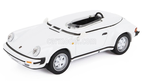 Modellauto Statisch Diecast Porsche 911 Carrera Speedster 1987 Weiss 1/43-image