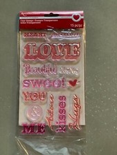 Recollections Clear Stamps VALENTINE 15 STAMPS NEW