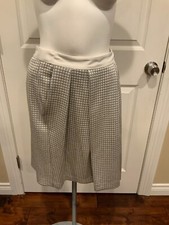 Armani Collezioni Gray Pleated Textured A-Line Skirt, Size 2 US 38 EUR , NWT 