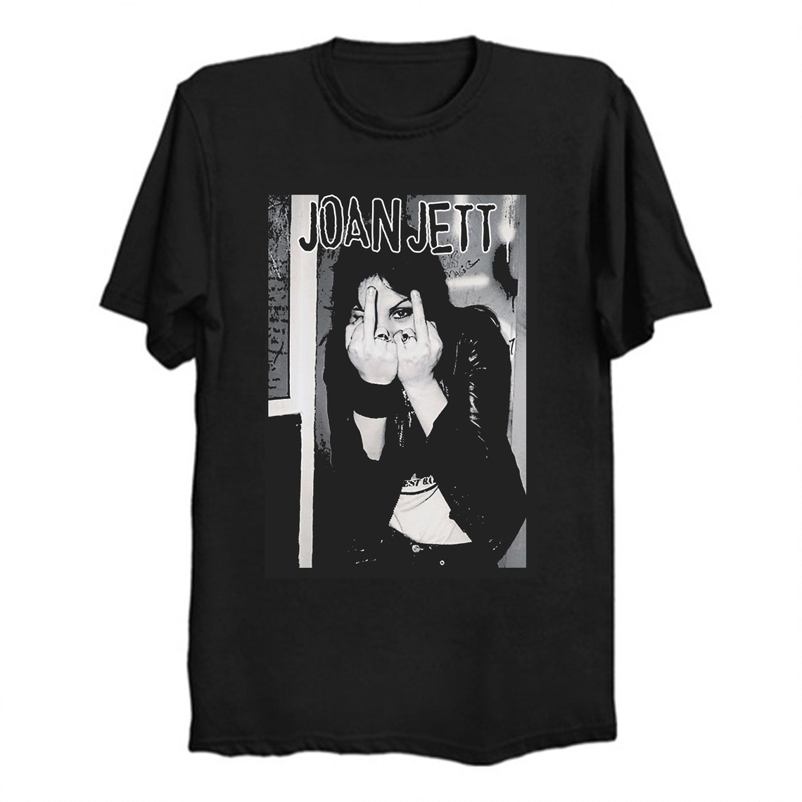 Joan Jett Black Cotton T-Shirt Men's Tee Shirt Short Sleeve All Size S To 4XL