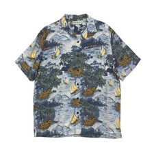 Caribbean Roundtree  Yorke Shirt Mens M Medium Hawaiian Island Aloha Beach
