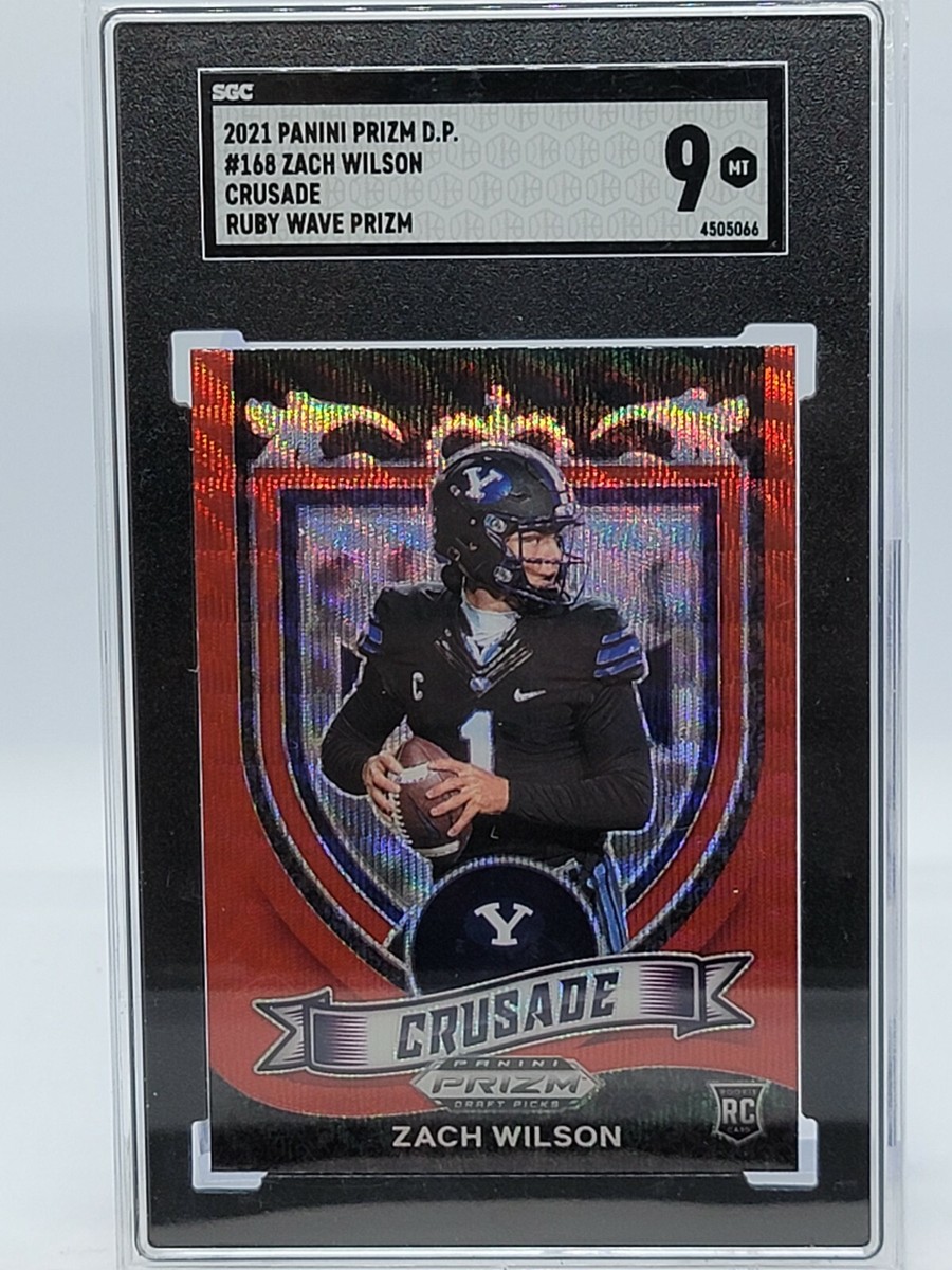 2021 Panini Prizm DP 168 Zach Wilson Crusade Ruby Wave SGC 9