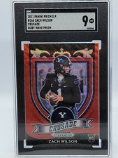 2021 Panini Prizm DP 168 Zach Wilson Crusade Ruby Wave SGC 9 ROOKIE RC INVEST
