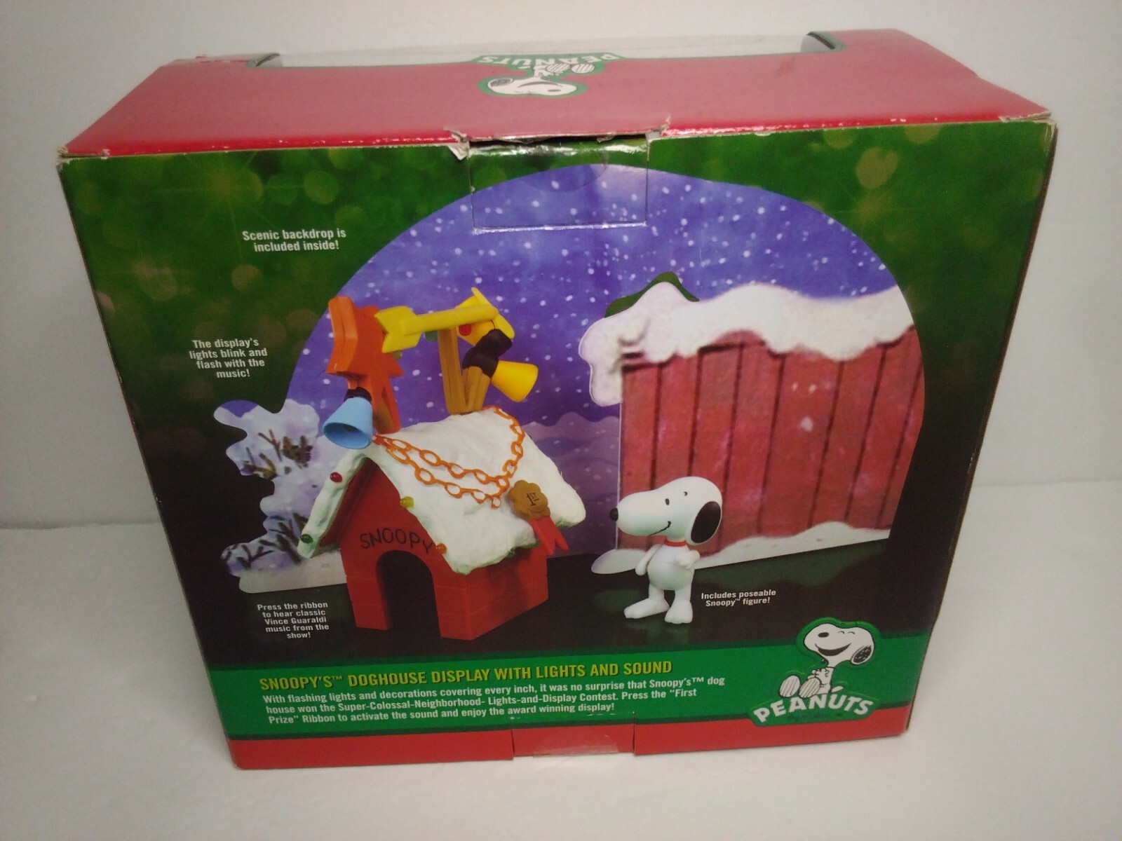 Peanuts Snoopy’s Christmas Dog House Display Music And Lights READ eBay
