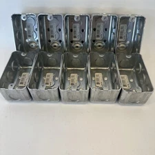 10 Pack Thomas & Betts 4 x 2-1/8 x 1-7/8  Single Gang Handy Box #5836112 J Box