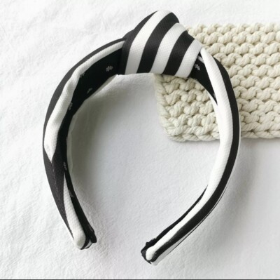 Authentic Lele Sadoughi - Striped Black/White Headband | eBay display picture 2