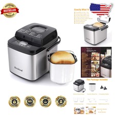 Stainless Steel 19-in-1 Automatic Bread Maker...
