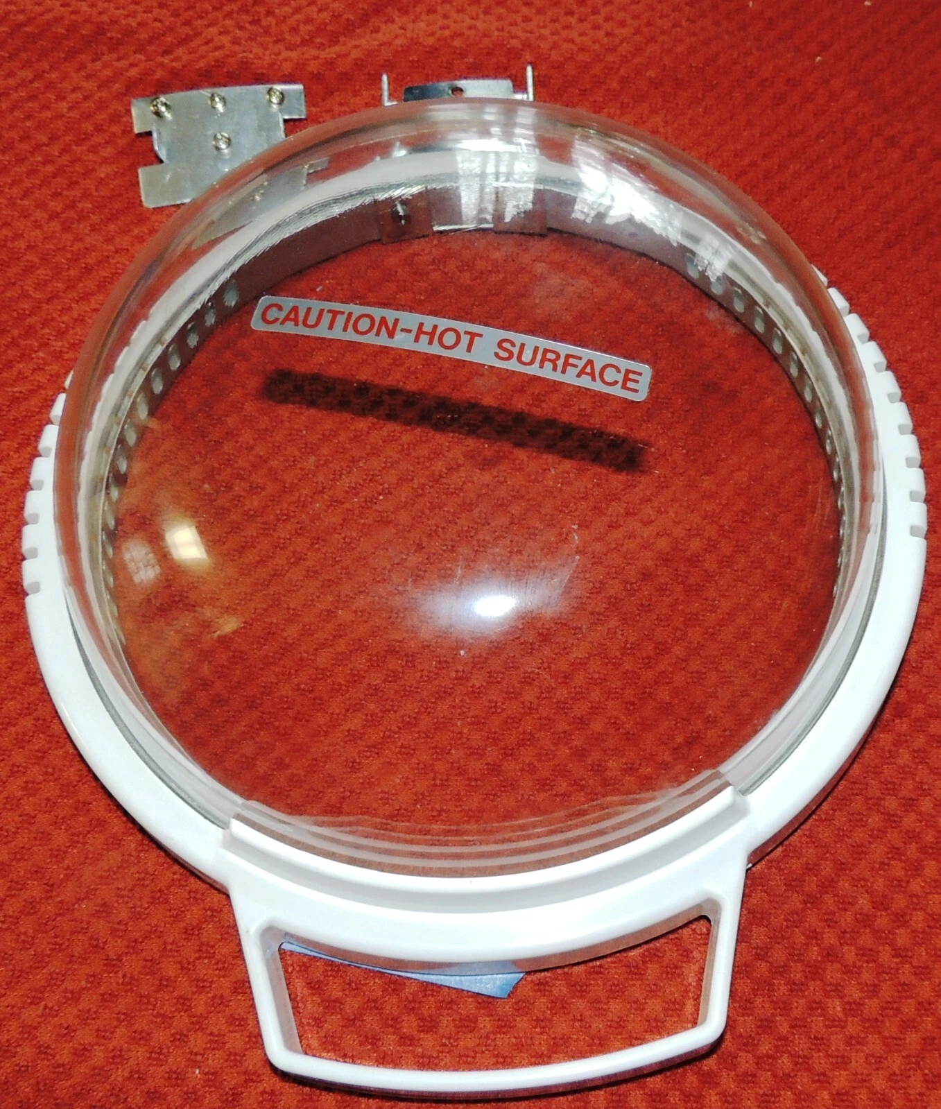 ORIGINAL DAK BREAD MACHINE GLASS DOME, PLASTIC HANDLE-HINGE-SCREWS-SUPPORT-EUC