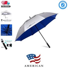 47/54/62/68 Inch UV Protection Golf Umbrella Auto Open Vented Double Canopy O...