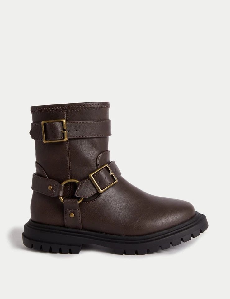 Marks & Spencer Girls Brown Ankle Girls Boots - M&S