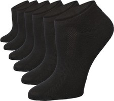 Tipi Toe Women's 6 Pack Athletic Cushioned Comfort Sports Low Cut Socks
