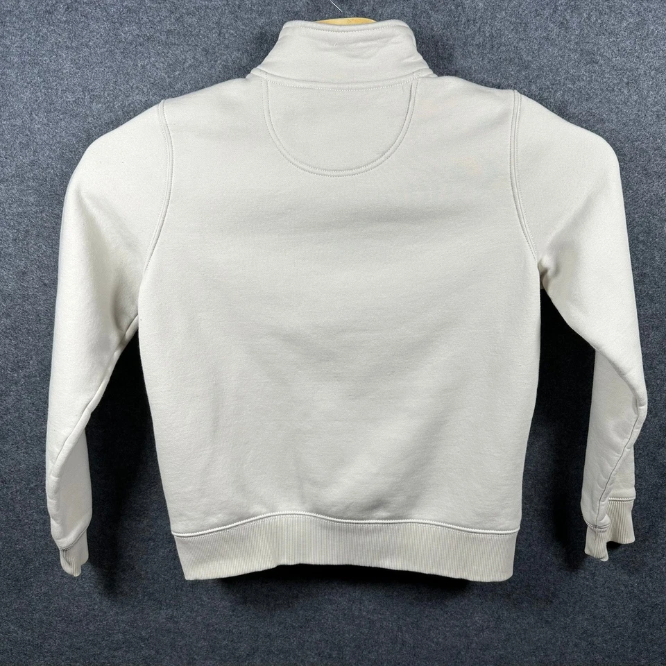 Carhartt 女式宽松版型四分之一拉链套衫运动衫奶油色米色 S 码 — 第 3/4 张图片