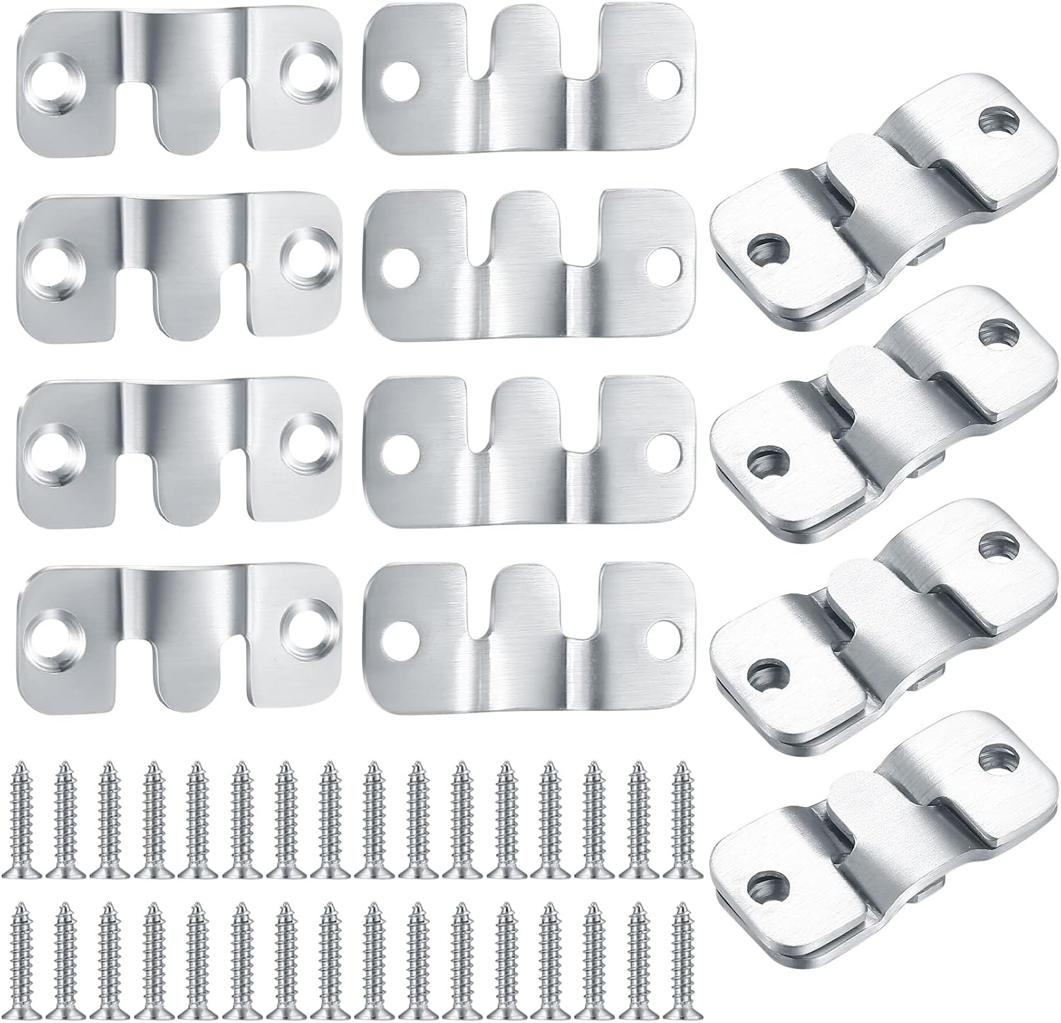 16pcs Flush Mount Brackets Interlocking Photo Frame Hooks Heavy Duty Z Clips