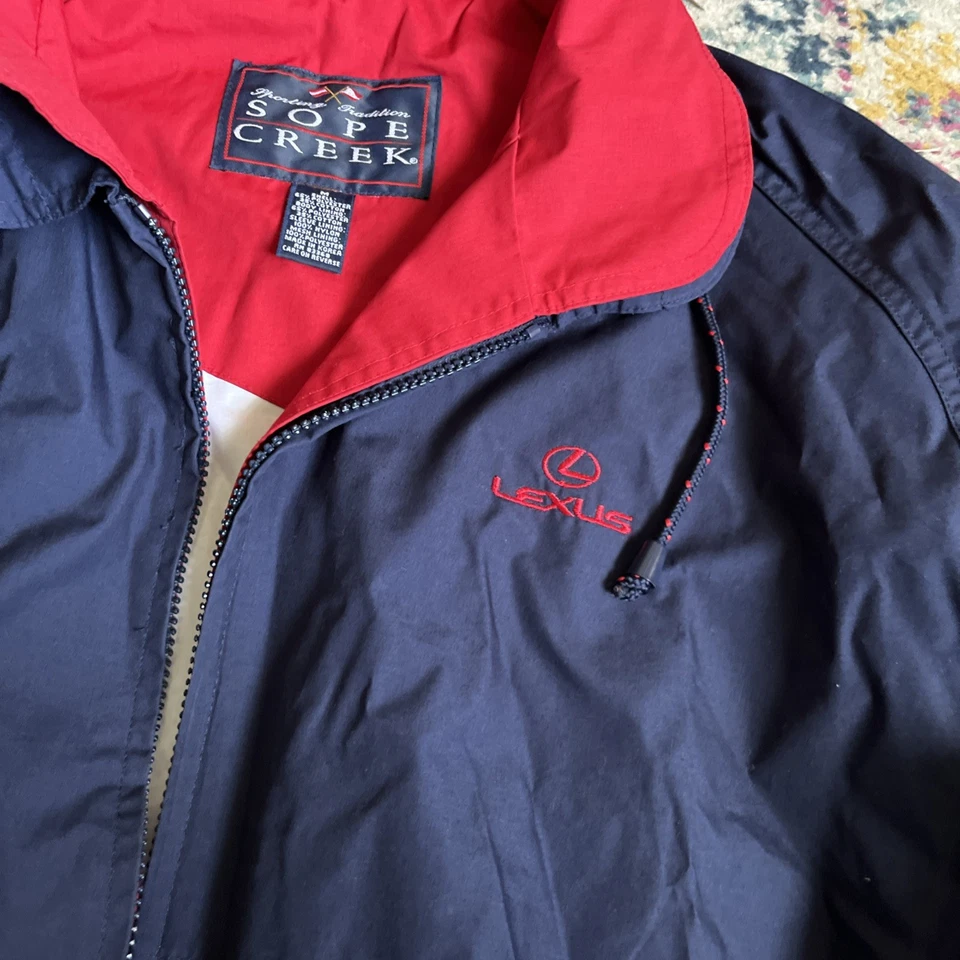 Lexus Men’s Vintage Windbreaker Jacket Size M Sope Creek - Image 2 of 4