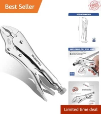 Locking Pliers 10-Inch – Strong Chromium-Vanadium Steel & One-Handed Use