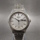 Seiko Watch Women 25mm Silver Dial Silver Tone Daydate 4326-0040 New Battery