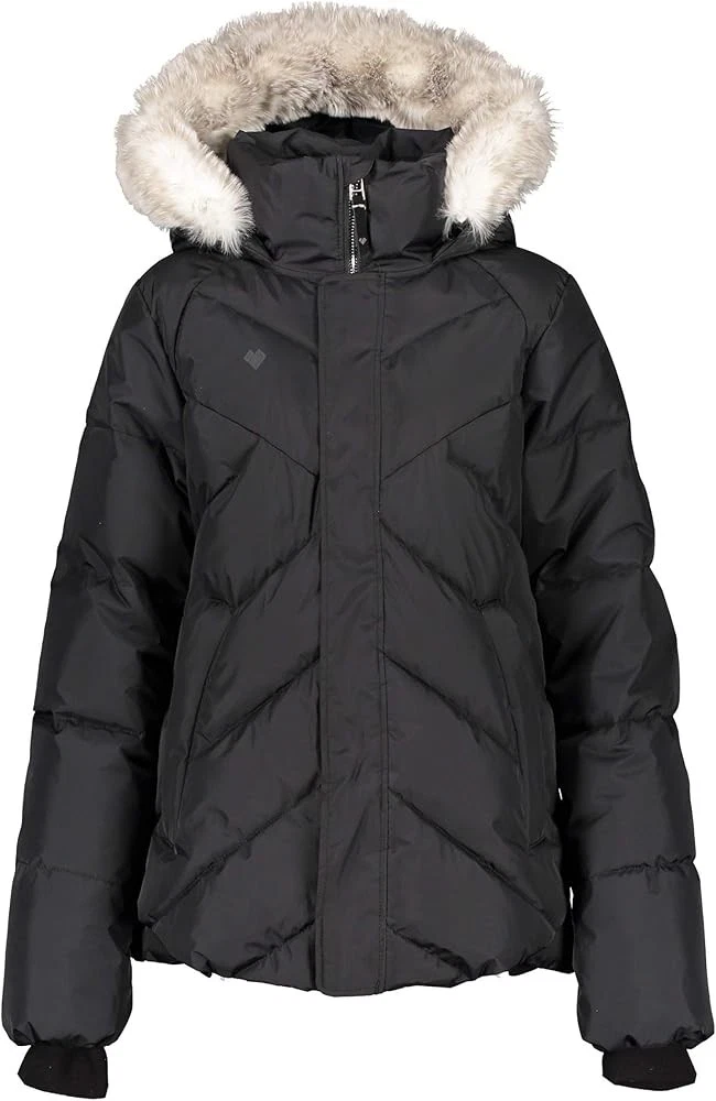 OBERMEYER Meghan Girls Ski Snow Jacket Winter Coat Black Large (14-16)