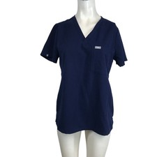 FIGS Catarina Technical Collection Navy Blue V-Neck Scrub Top Women Small FW1000