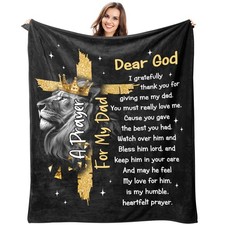 Christian Gift Dad Birthday Son Daughter A Prayer Daddy Throw Blanket 50x60"