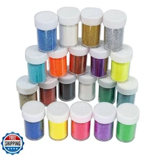 Holographic Fine Glitter Set, Multi Assorted 20 Colors Arts and Craft Glitter