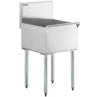 18'' x 18'' x 13'' Stainless Steel Commercial Utility Sink Prep Hand Wash Mop Clean