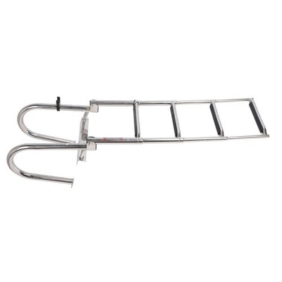 4 Step Boat Pontoon Ladder 316 Stainless Steel Anti Slip Folding Telescoping HOT