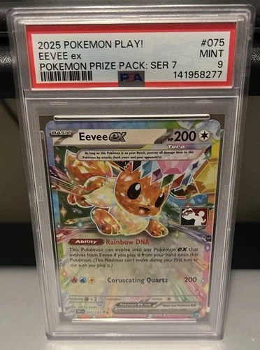 2025 Pokémon Play Series 7 Eevee Ex #075 PSA 9