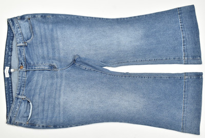 Lane Bryant Flex Magic Waistband Mid-Rise Flare Jeans Size 26S Blue Denim