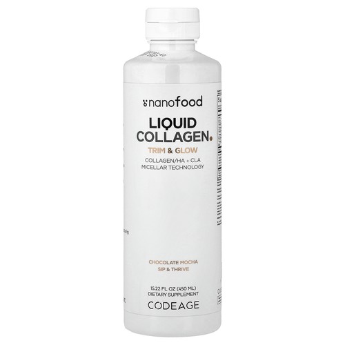 Nanofood, Liquid Collagen, Chocolate Mocha, 15.22 fl oz (450 ml)