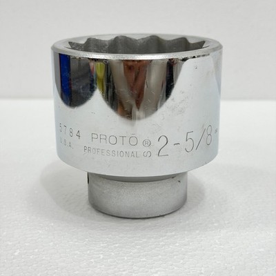 PROTO 5784 2-5/8 INCH 12 POINT SOCKET 1 INCH DRIVE PROFESSIONAL USA FASTSHIP