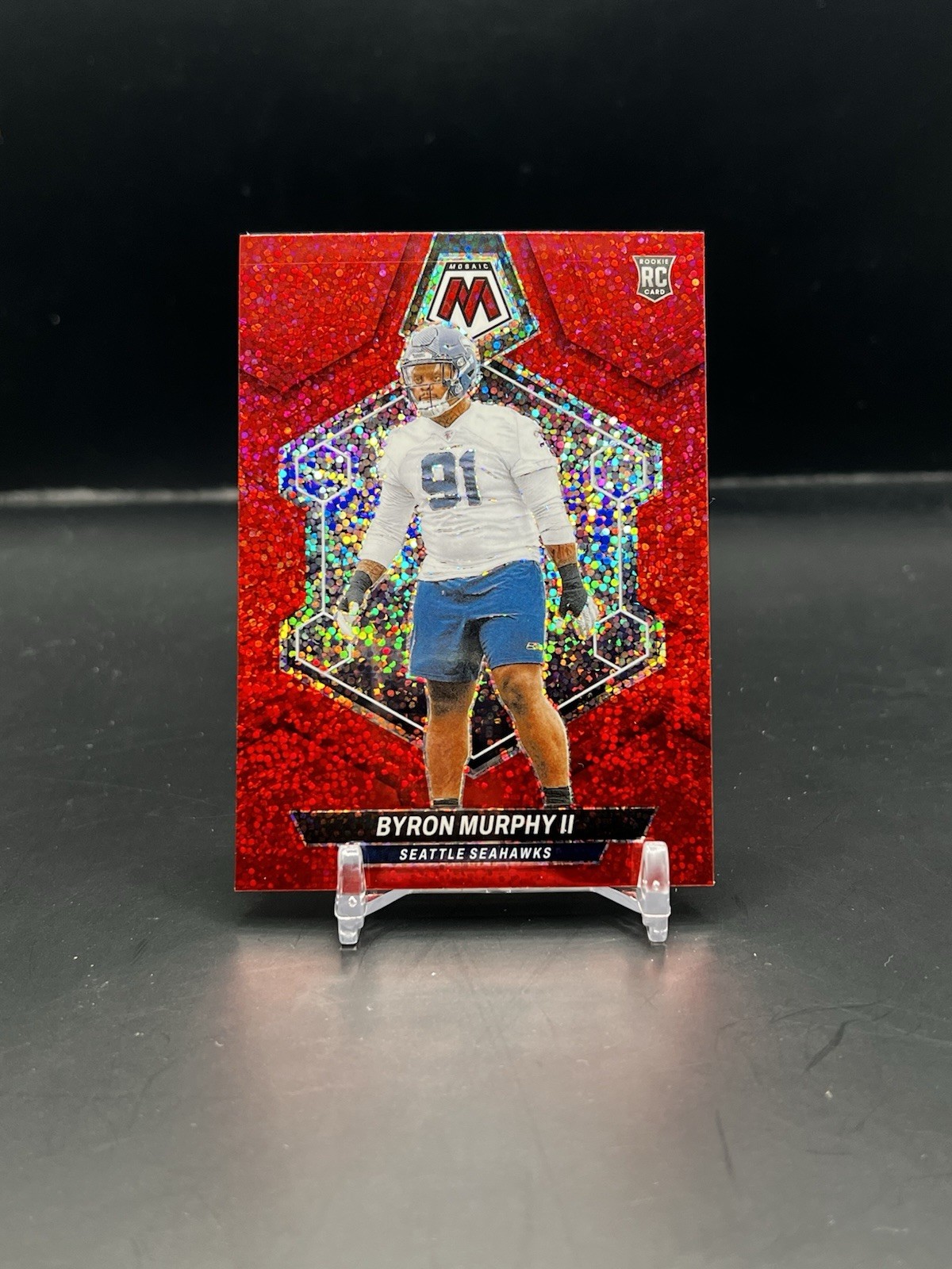 2024 Panini Prizm Rookies Red Sparkle Prizm Byron Murphy II #317 Rookie RC