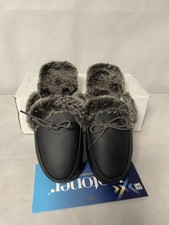 NWT ISOTONER Size Large 8.5 / 9 House Shoes Slippers Faux Fur Puffer Clog Sz L