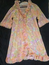 Vintage Vanity Fair Babydoll 70's Floral Robe Size Medium