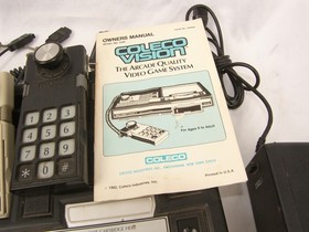 1982 Coleco Vision Video Game System #2400 With 3 Hand Controls Working/Tested