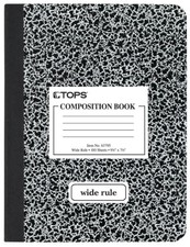 Cardinal Brands 63795 Composition Book 100 Sheets Wide Ruled Black Marble