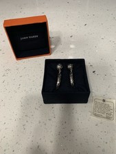 John Hardy Kali Pebble Sterling Silver 36mm Hoop Earrings