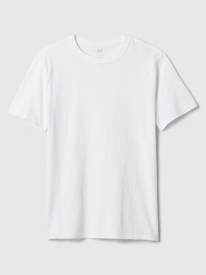 Gap Everyday Soft Shirt Mens Medium White Basic Crew Neck Cotton Solid Tee NEW