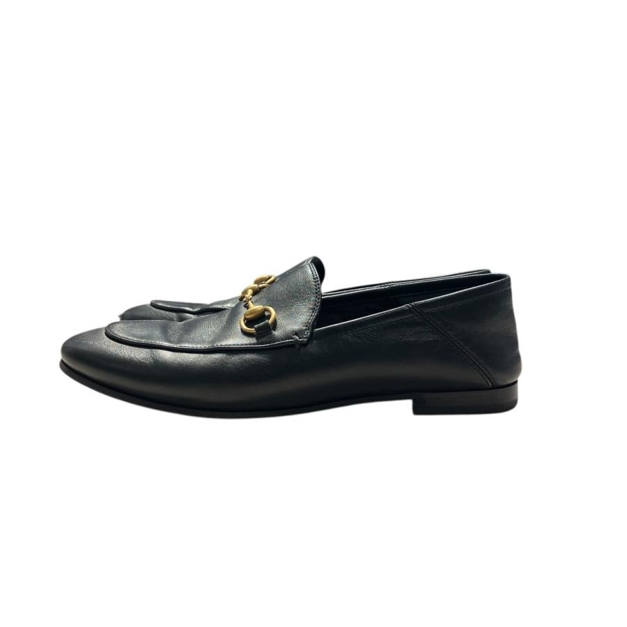 GUCCI Women's Leather Loafers Dress Shoes Size:37/JP:24 Black 141103K Authentic thumbnail 3