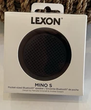 LEXON Mino S Pocket Size Bluetooth Speaker BLACK NEW NIB
