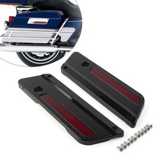 Satteltaschen-Verschlussplattenabdeckung f&uuml;r Harley Touring 1993-2013 Schwarz
