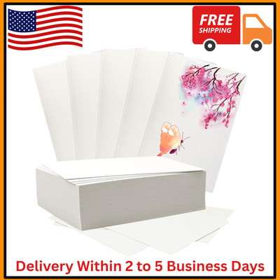 120 Pcs White Watercolor Paper 100% Rag Cotton Cold Press Paper for Artist