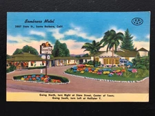 Sombrero Motel Santa Barbara California postcard [PM 1958]