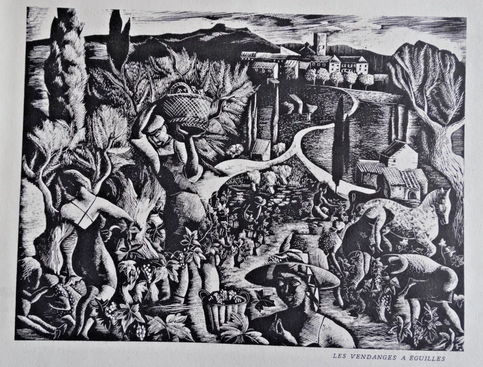 Les vendanges à Eguilles . Madeleine Melsonn 1945 - Photo 1/1