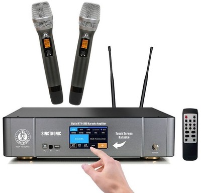 Professional 3000W Karaoke Amplifier Sound Processor w/ 2 x Wireless Mics